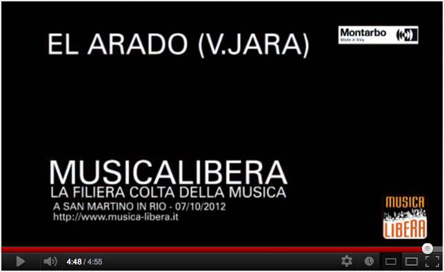 Bonaveri Germano interpreta EL ARADO di Victor Jara